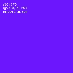 #6C16FD - Purple Heart Color Image