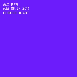 #6C1BFB - Purple Heart Color Image