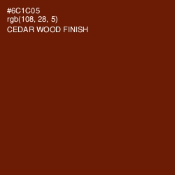 #6C1C05 - Cedar Wood Finish Color Image