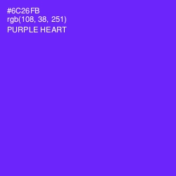 #6C26FB - Purple Heart Color Image
