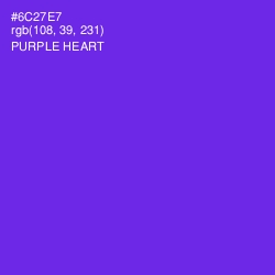 #6C27E7 - Purple Heart Color Image