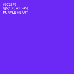 #6C28F5 - Purple Heart Color Image
