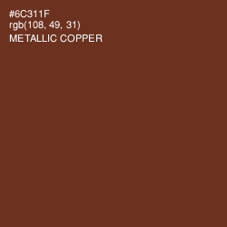 #6C311F - Metallic Copper Color Image