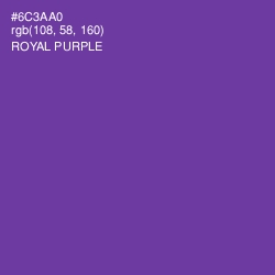 #6C3AA0 - Royal Purple Color Image
