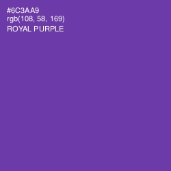 #6C3AA9 - Royal Purple Color Image