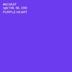 #6C3AEF - Purple Heart Color Image