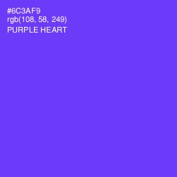 #6C3AF9 - Purple Heart Color Image