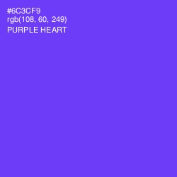 #6C3CF9 - Purple Heart Color Image