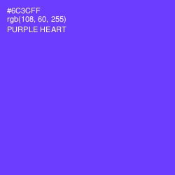 #6C3CFF - Purple Heart Color Image