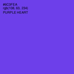 #6C3FEA - Purple Heart Color Image