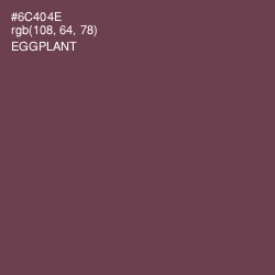 #6C404E - Eggplant Color Image