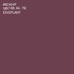 #6C404F - Eggplant Color Image