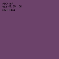 #6C416A - Salt Box Color Image