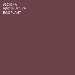 #6C434A - Eggplant Color Image