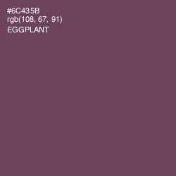 #6C435B - Eggplant Color Image
