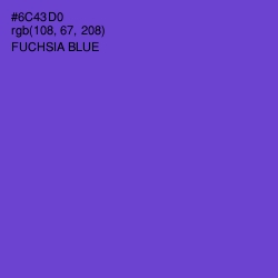 #6C43D0 - Fuchsia Blue Color Image