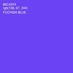 #6C43F4 - Fuchsia Blue Color Image