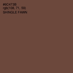 #6C473B - Shingle Fawn Color Image