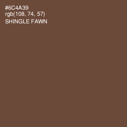 #6C4A39 - Shingle Fawn Color Image