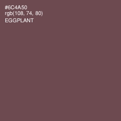 #6C4A50 - Eggplant Color Image