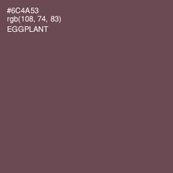 #6C4A53 - Eggplant Color Image