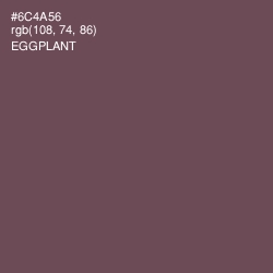 #6C4A56 - Eggplant Color Image