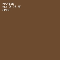 #6C4B2E - Spice Color Image