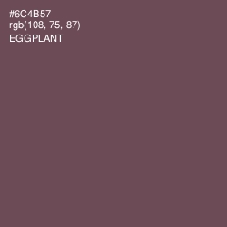 #6C4B57 - Eggplant Color Image