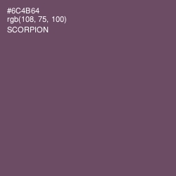 #6C4B64 - Scorpion Color Image