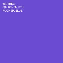 #6C4BD3 - Fuchsia Blue Color Image