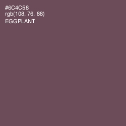 #6C4C58 - Eggplant Color Image