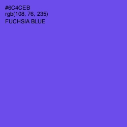 #6C4CEB - Fuchsia Blue Color Image