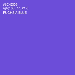 #6C4DD9 - Fuchsia Blue Color Image