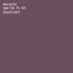 #6C4E5C - Eggplant Color Image