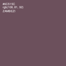 #6C515C - Zambezi Color Image