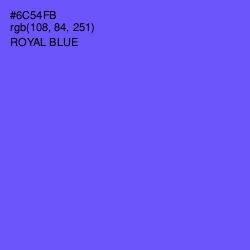 #6C54FB - Royal Blue Color Image