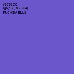 #6C56CC - Fuchsia Blue Color Image