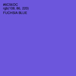 #6C56DC - Fuchsia Blue Color Image