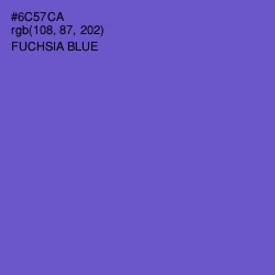 #6C57CA - Fuchsia Blue Color Image