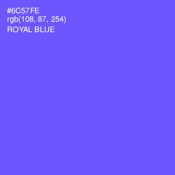 #6C57FE - Royal Blue Color Image