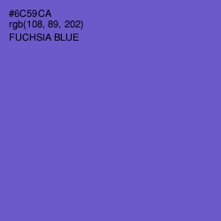 #6C59CA - Fuchsia Blue Color Image