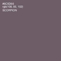 #6C5D66 - Scorpion Color Image