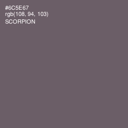 #6C5E67 - Scorpion Color Image