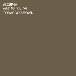 #6C5F4A - Tobacco Brown Color Image