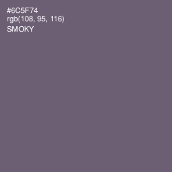 #6C5F74 - Smoky Color Image