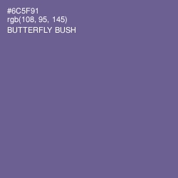 #6C5F91 - Butterfly Bush Color Image