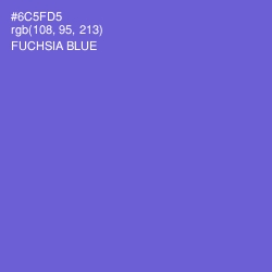 #6C5FD5 - Fuchsia Blue Color Image