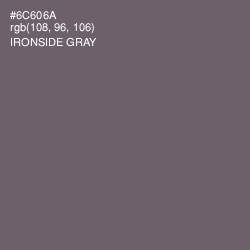 #6C606A - Ironside Gray Color Image