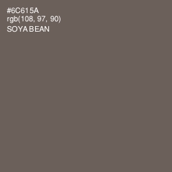 #6C615A - Soya Bean Color Image