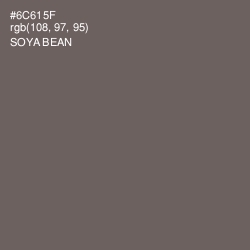 #6C615F - Soya Bean Color Image